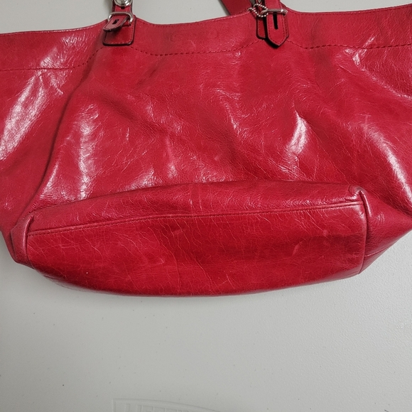 Coach Leather Handmade Tote Shouder Handbag #Z23984. - Picture 15 of 16